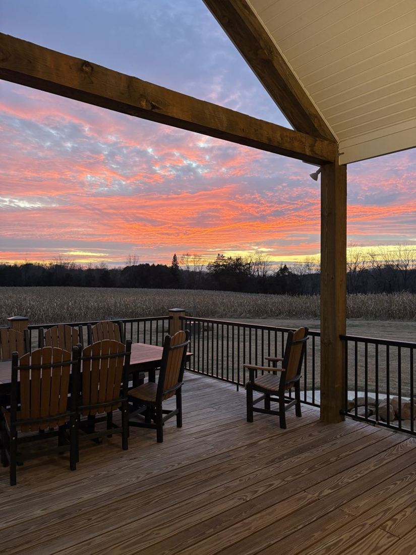 Evening sky seen from the porch