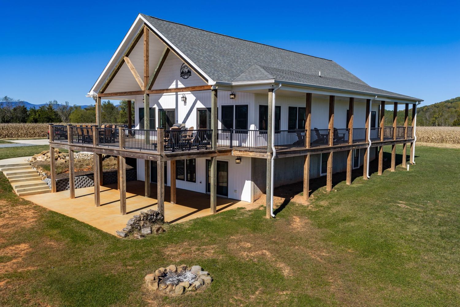 1,842 square feet of covered decks and patio surrounding the home